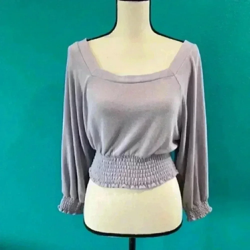 Free people purple long sleeve shirt in size xs